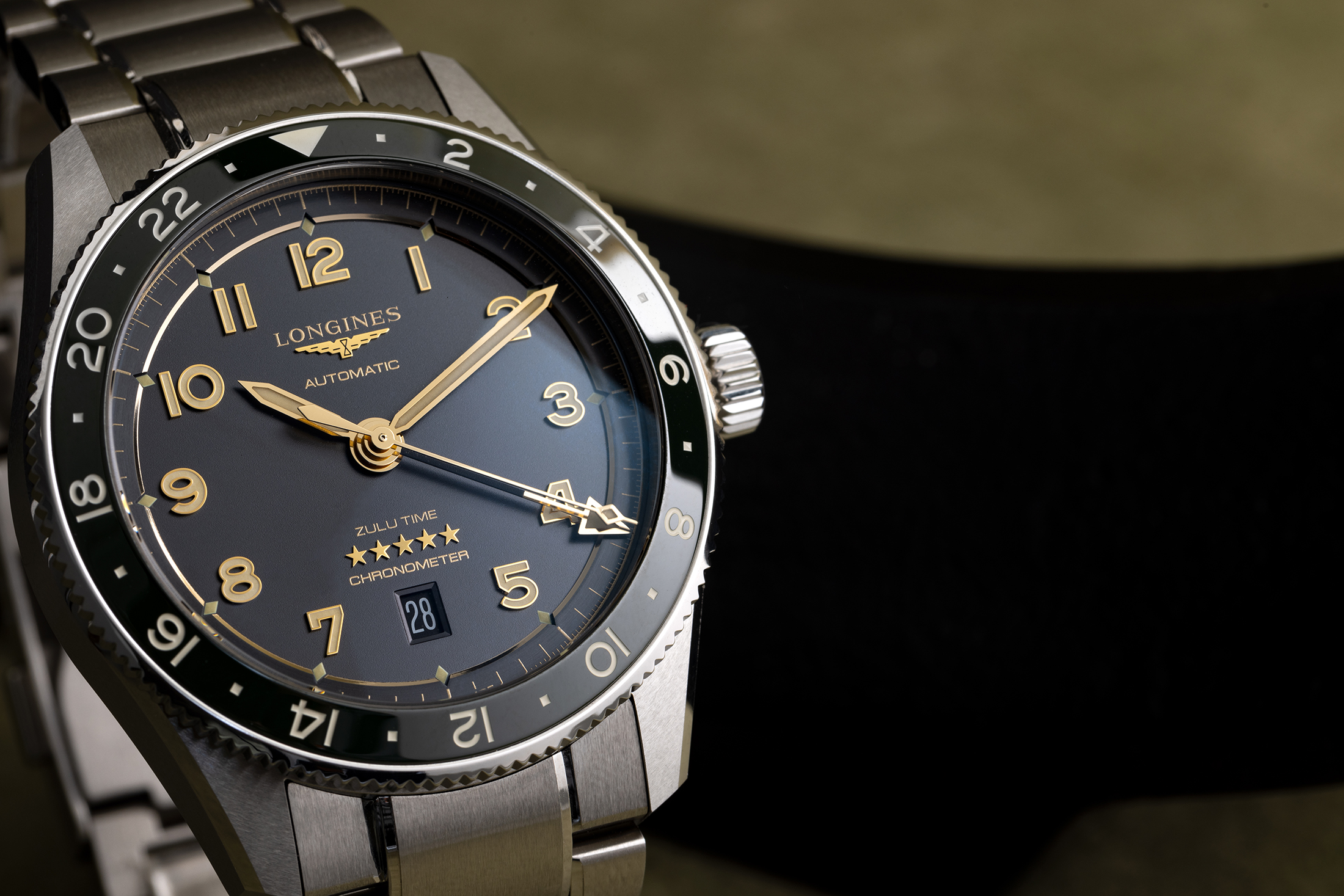 LONGINES SPIRIT ZULU TIME Automatic Stainless Steel And Ceramic Bezel LONGINES SPIRIT ZULU TIME Automatic Stainless Steel And Ceramic Bezel